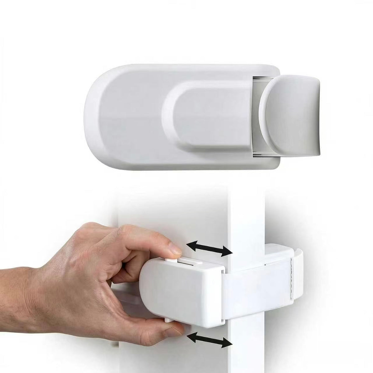 Limited Time: 30% OFF⚡ Adjustable No-Drill Door Lever Lock Strap for Pet Proofing & Child Safety