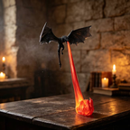 Limited Time: 30% OFF⚡  "Spitting Fire" Dragon Figure - 3D Printed Texture, Illuminated Flame Base, Bold Fantasy Centerpiece Home Decor
