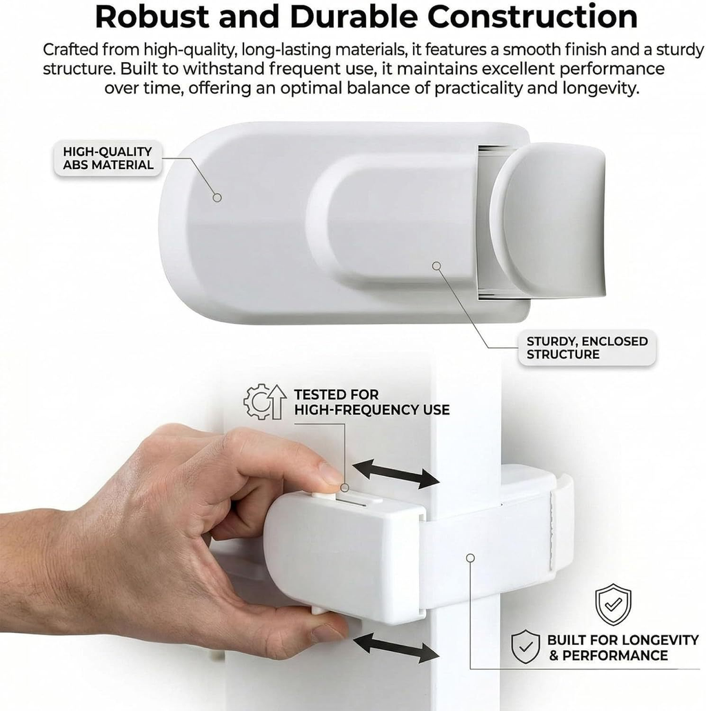 Limited Time: 30% OFF⚡ Adjustable No-Drill Door Lever Lock Strap for Pet Proofing & Child Safety