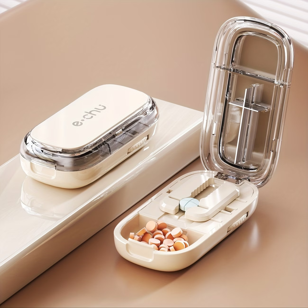Limited Time: 30% OFF⚡ Compact 2-in-1 Pill Splitter & Pocket Travel Medicine Organizer