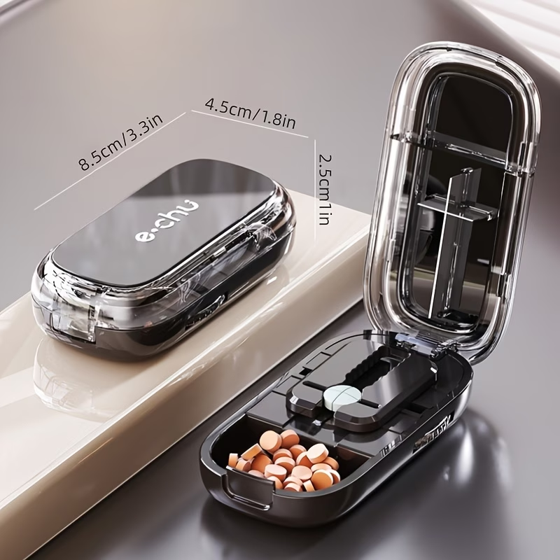 Limited Time: 30% OFF⚡ Compact 2-in-1 Pill Splitter & Pocket Travel Medicine Organizer