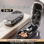 Limited Time: 30% OFF⚡ Compact 2-in-1 Pill Splitter & Pocket Travel Medicine Organizer