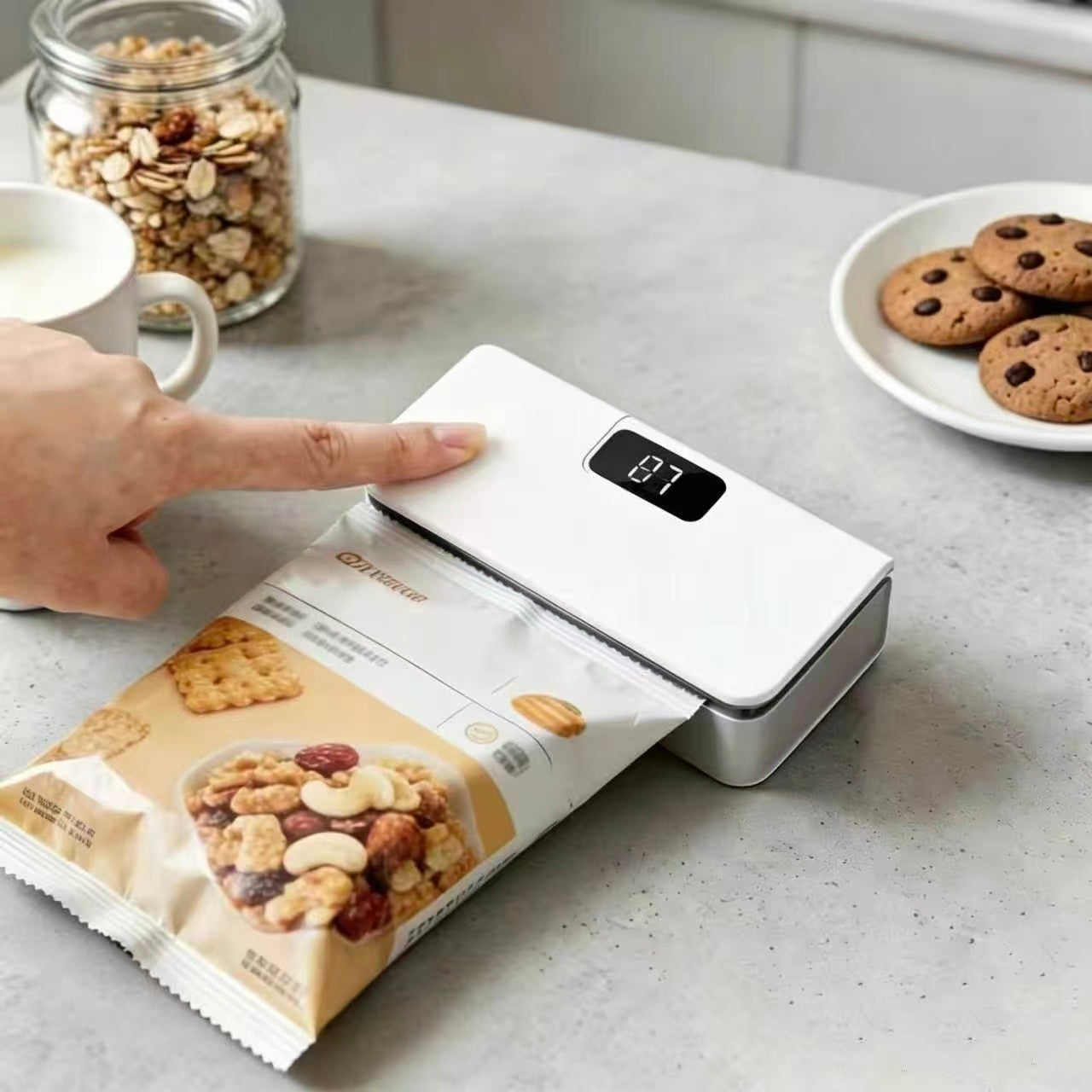 Limited Time: 30% OFF⚡Portable Rechargeable Handheld Bag Heat Sealer, 6‑Speed Adjustable, 100‑300 Times on Full Charge