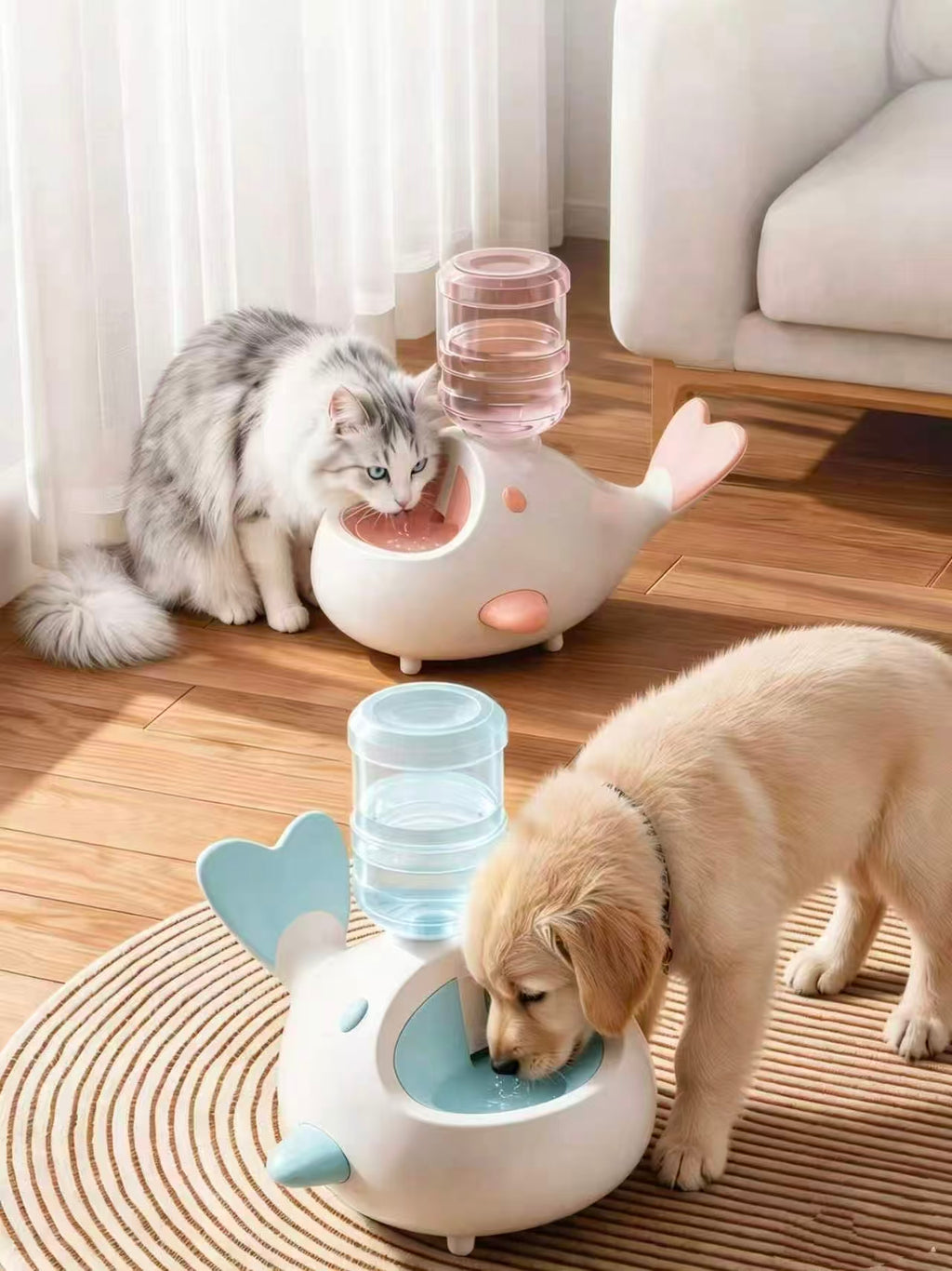 Limited Time: 30% OFF⚡ Cute Whale Gravity Pet Water Fountain