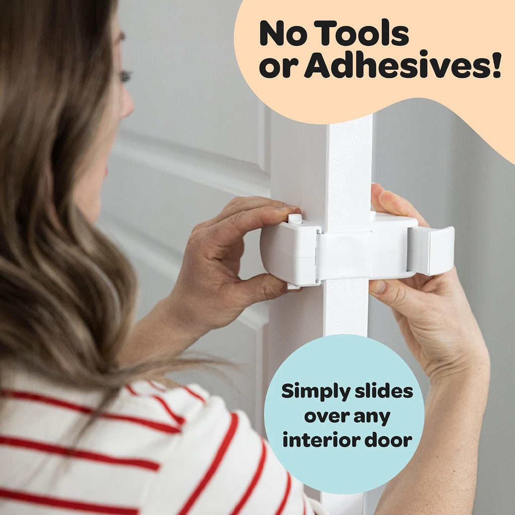 Limited Time: 30% OFF⚡ Adjustable No-Drill Door Lever Lock Strap for Pet Proofing & Child Safety