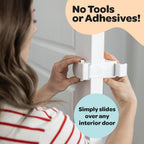 Limited Time: 30% OFF⚡ Adjustable No-Drill Door Lever Lock Strap for Pet Proofing & Child Safety