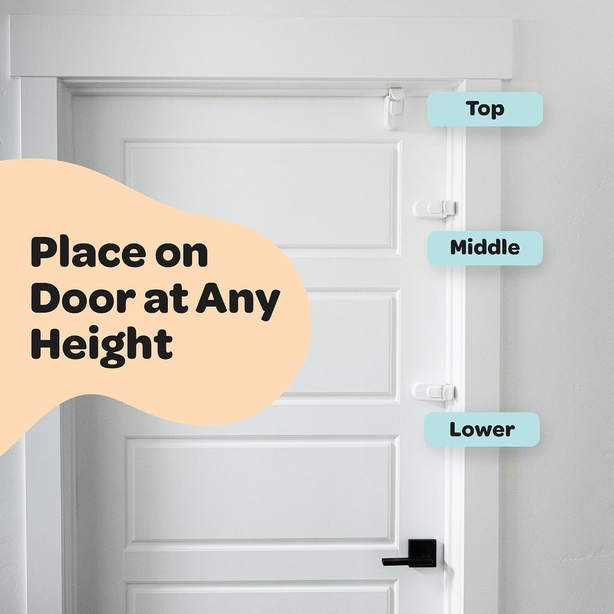 Limited Time: 30% OFF⚡ Adjustable No-Drill Door Lever Lock Strap for Pet Proofing & Child Safety