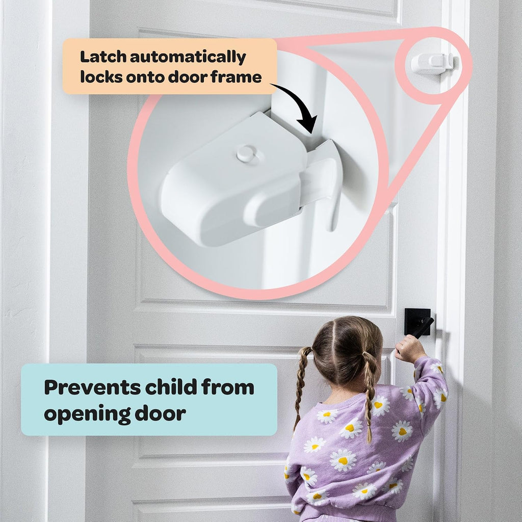 Limited Time: 30% OFF⚡ Adjustable No-Drill Door Lever Lock Strap for Pet Proofing & Child Safety